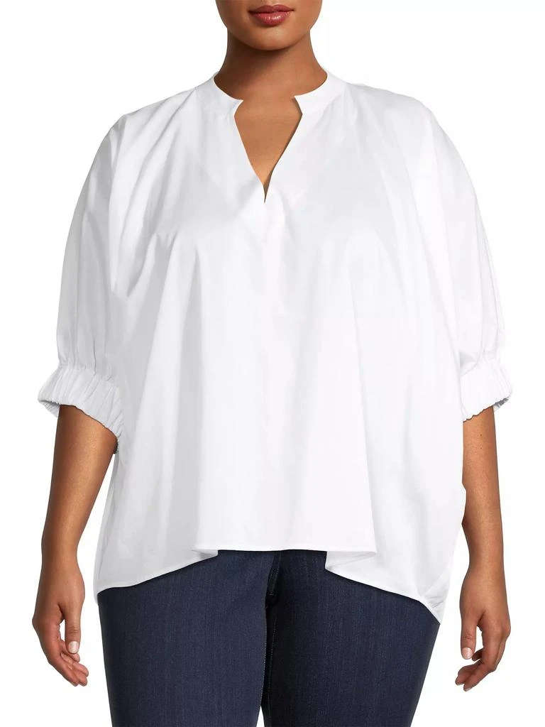 Harshman Medina Split-Neck Blouse 3