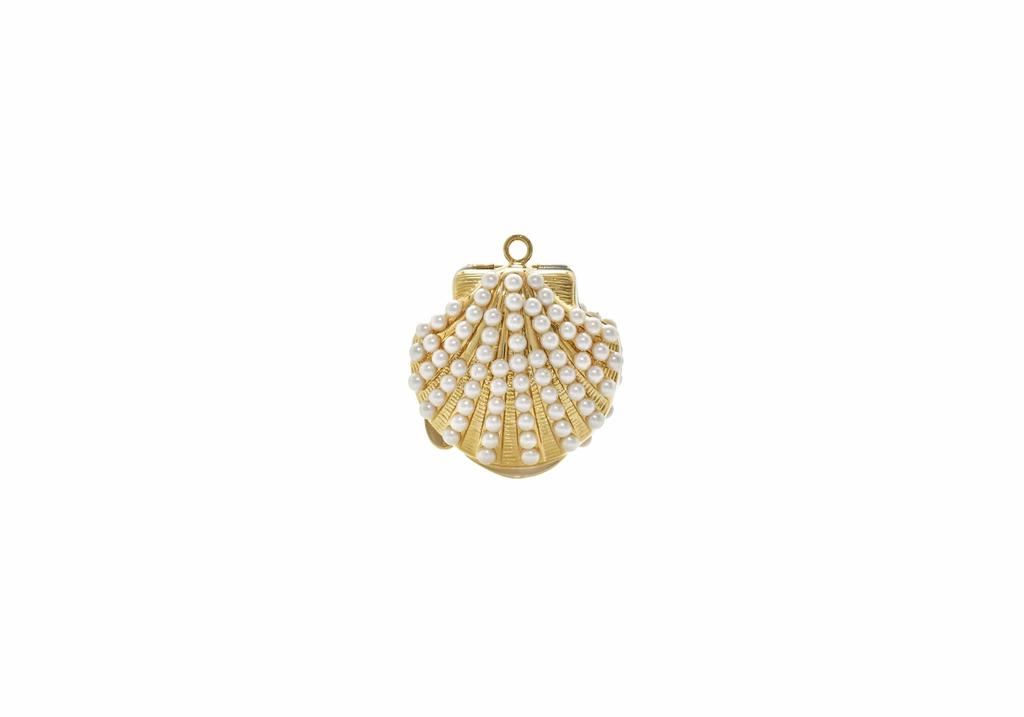 Judith Leiber Shell Pillbox Pearly