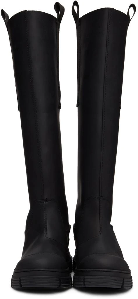 Ganni Black Recycled Rubber Country Boots 2