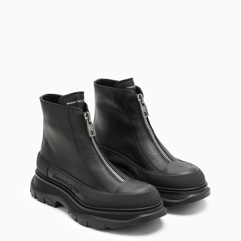 Alexander McQueen Black Zip Tread Slick boot 3