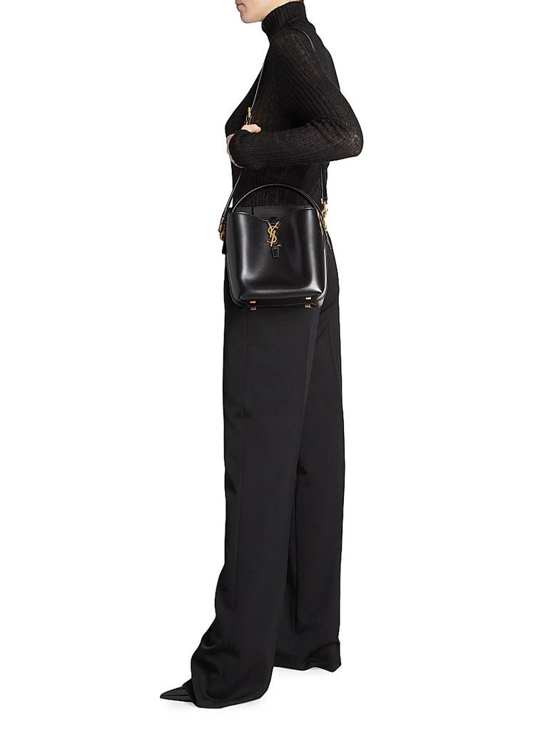 Yves Saint Laurent Le 37 in Shiny Leather Bucket Bag 2