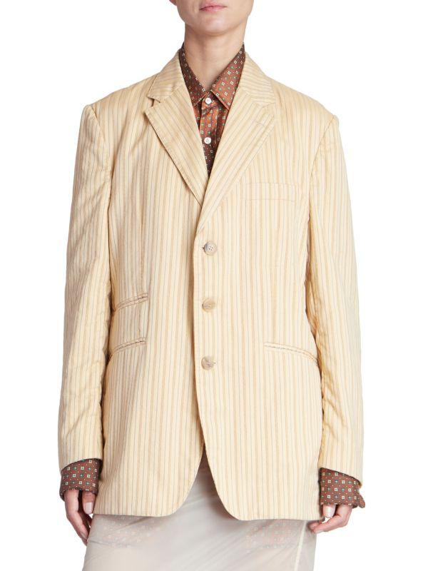 ジャケット Maison Margiela Striped single breast blazer jacket MAISON MARGIELA Striped Blazer - Suits - Free Shipping