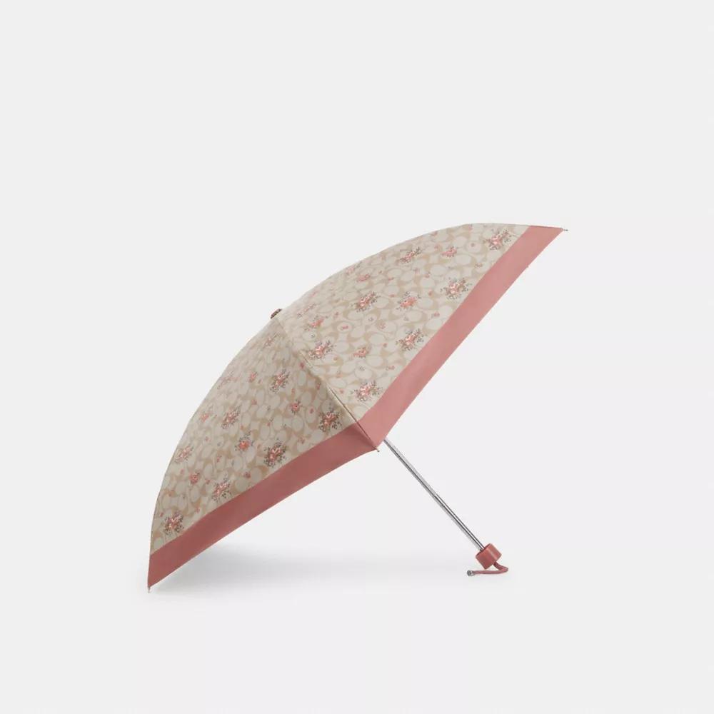 Coach Uv Protection Mini Umbrella In Floral Print