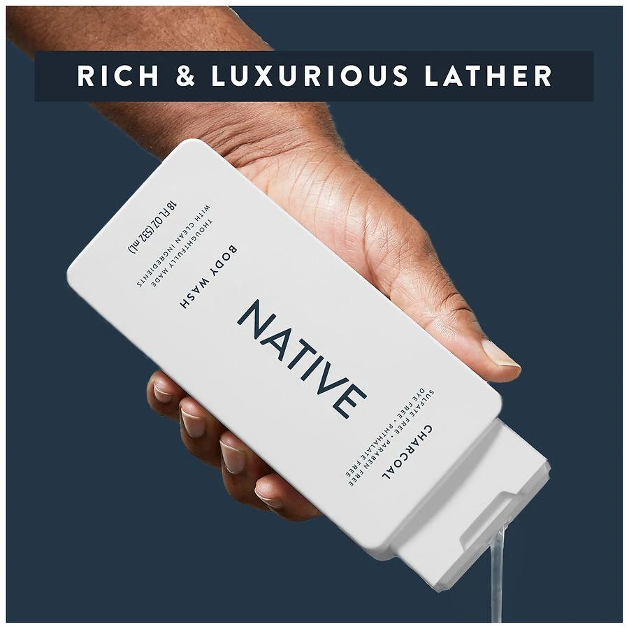 Native Body Wash, Sulfate Free, for Women and Men Charcoal 6