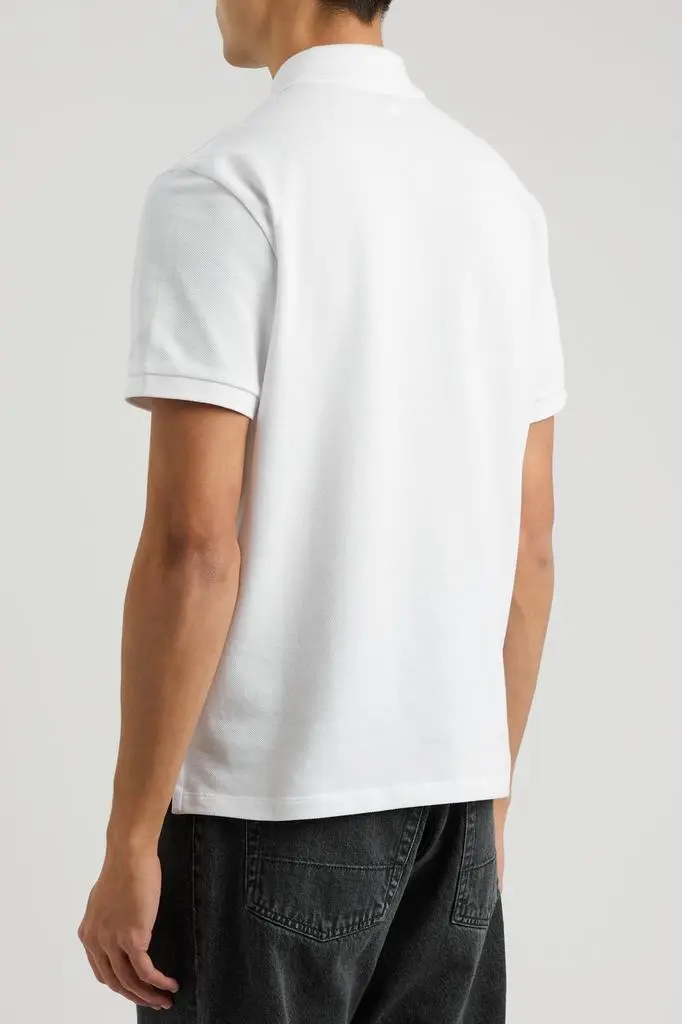 AMI Logo-embroidered piqué cotton polo shirt 3