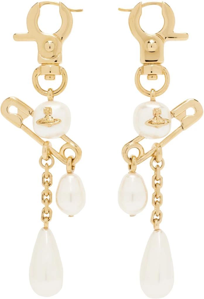 Vivienne Westwood Gold Claude Long Earrings 1