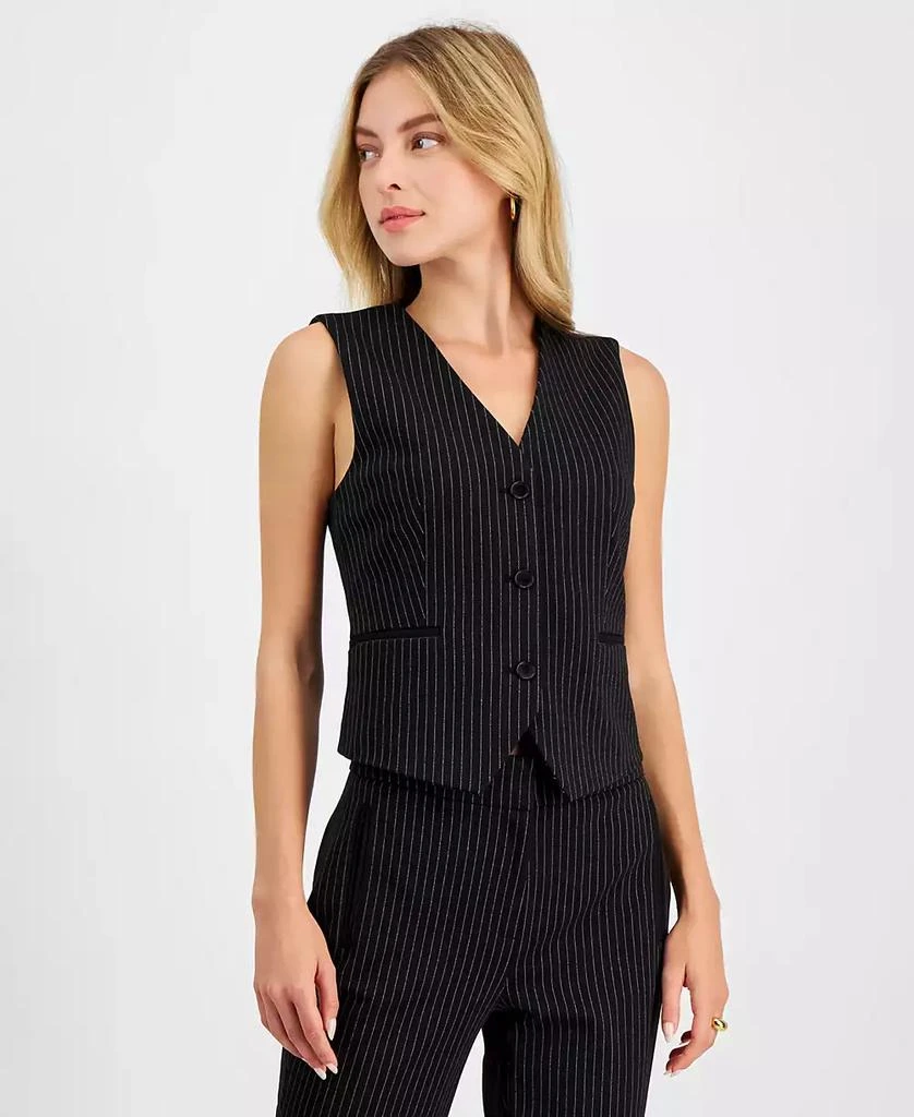 Bar III Women's Pinstriped Vest, Exclusively at Macy's 1