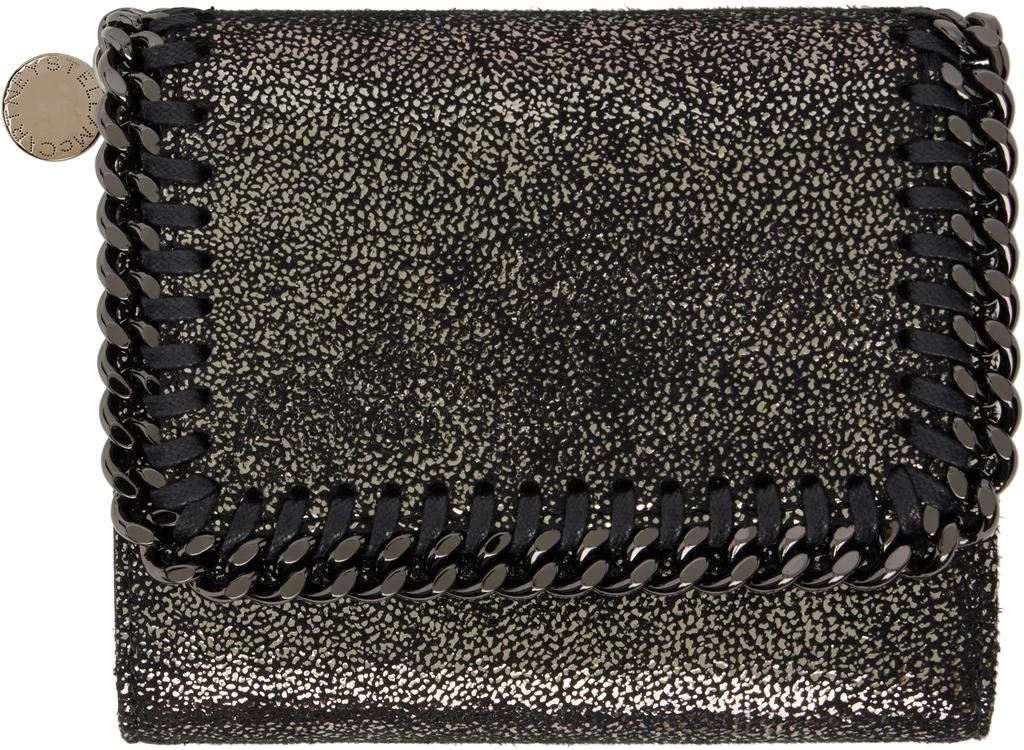 Stella McCartney Black Falabella Small Flap Wallet 1