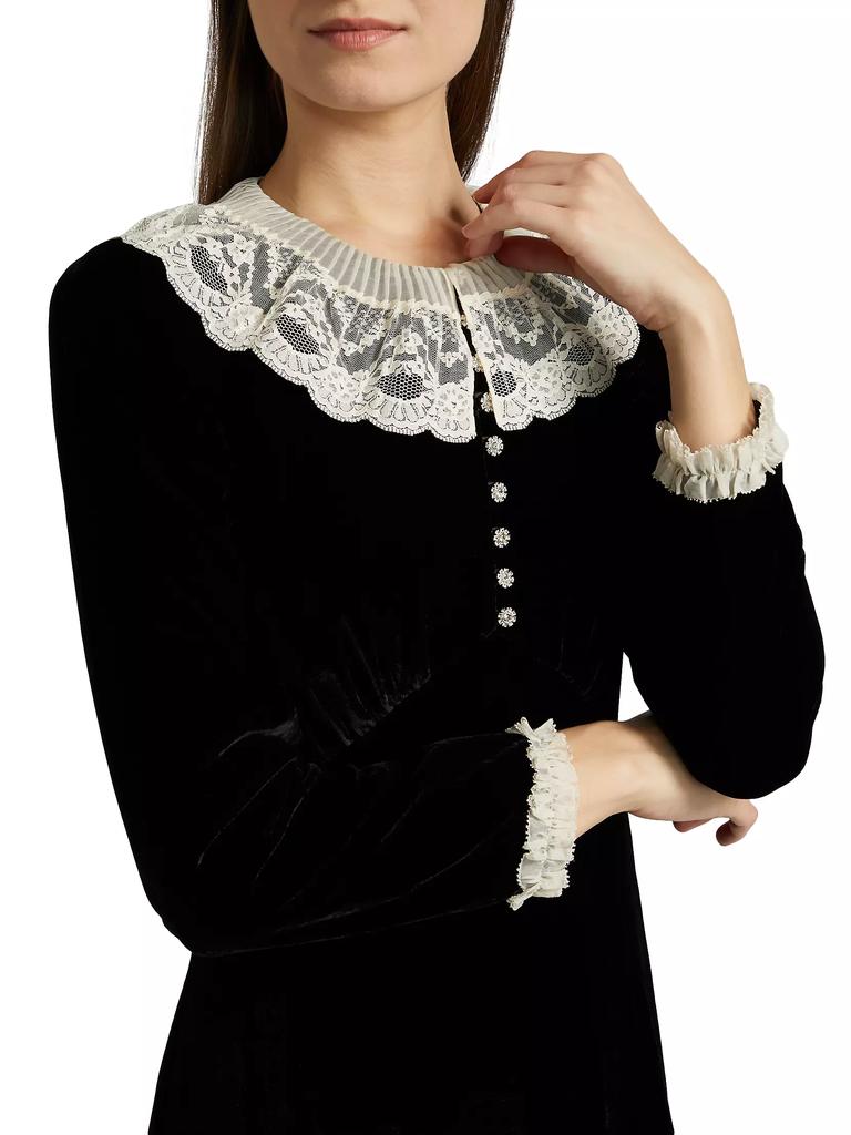 DÔEN Lisbeth Lace Collar Minidress - Dresses & Skirts - Free