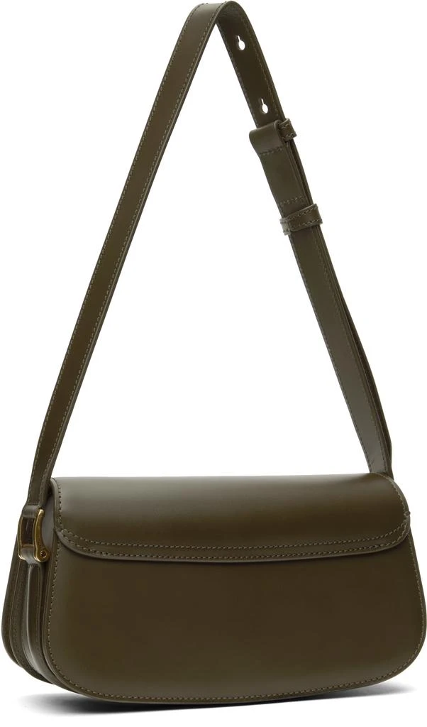 AMI Khaki Leather Paris Paris Shoulder Bag 3