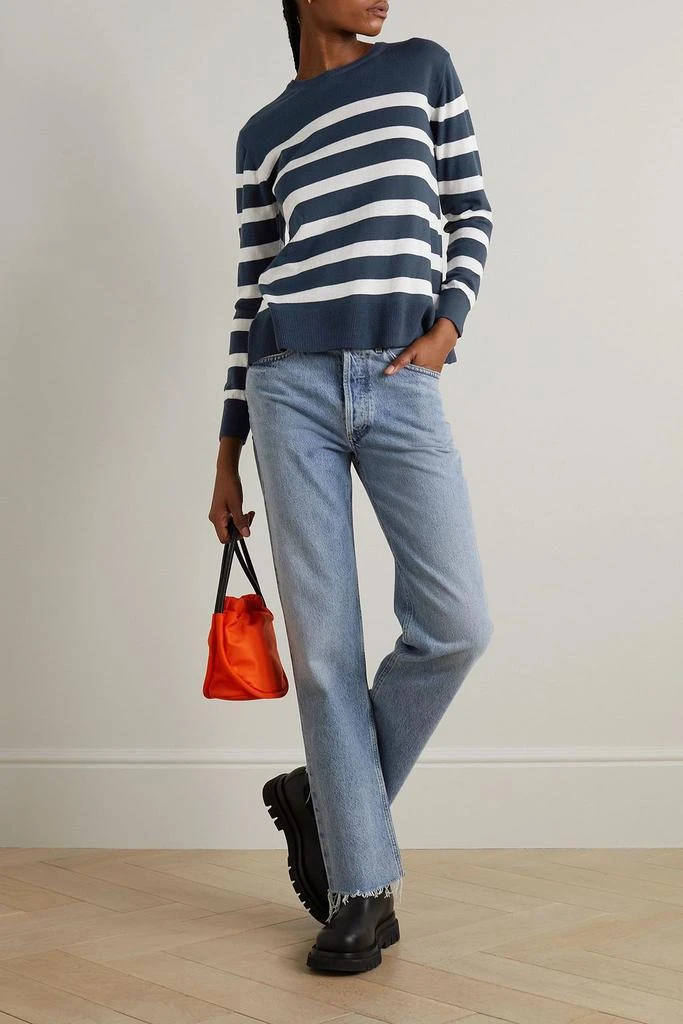 WE NORWEGIANS Hjellestad striped merino wool and cotton-blend sweater 2