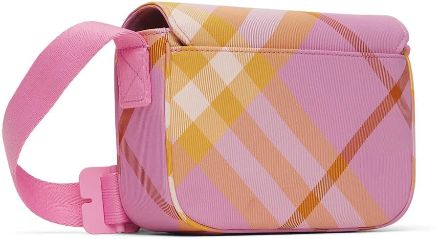 Burberry Kids Pink Check Messenger Bag 3
