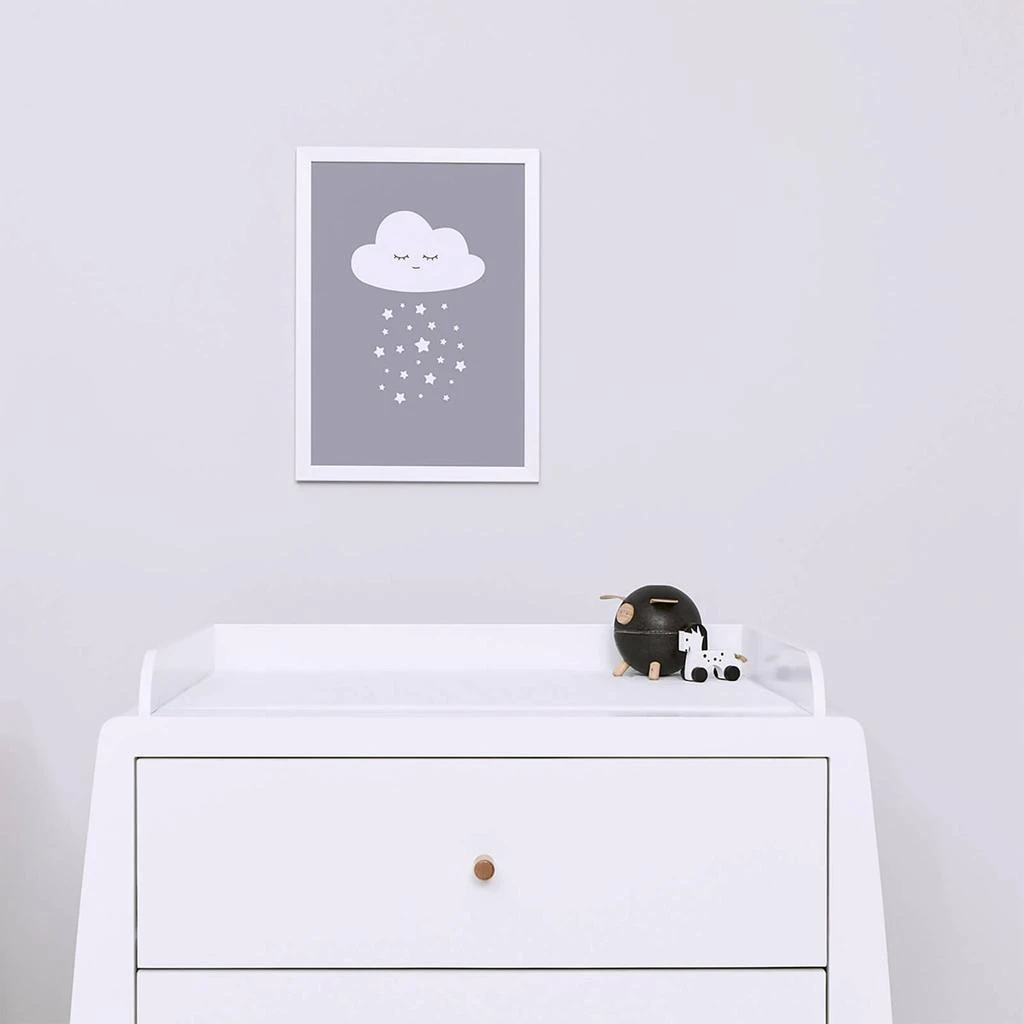 The Hut Snüz Cloud Nursery Print - Grey 3