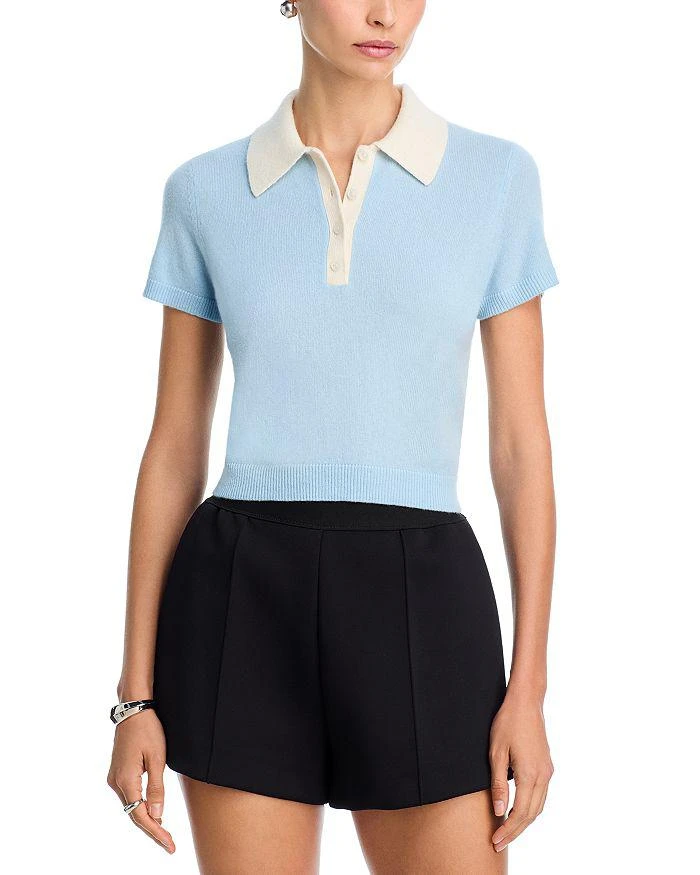 SIMKHAI Sanders Cashmere Polo Tee