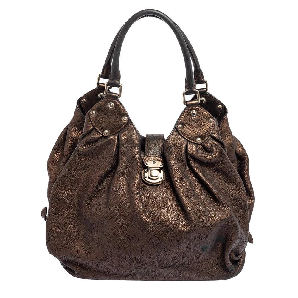 Louis Vuitton Louis Vuitton Bronze Monogram Mahina Leather L Bag 1