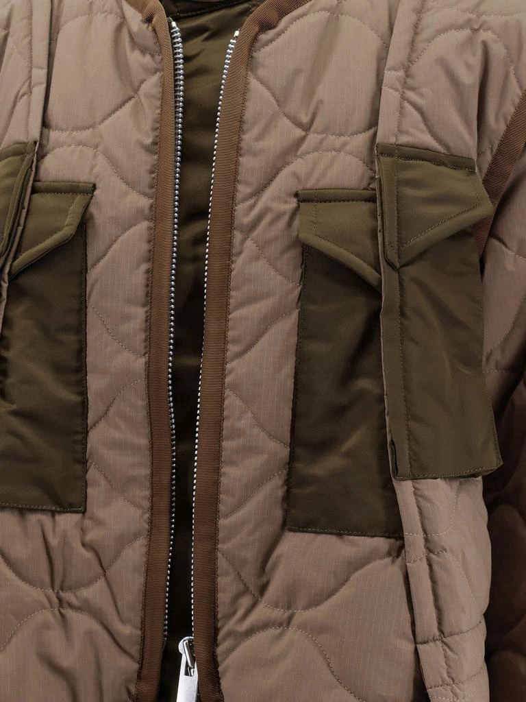 Sacai Padded and quilted jacket with nylon inserts 3
