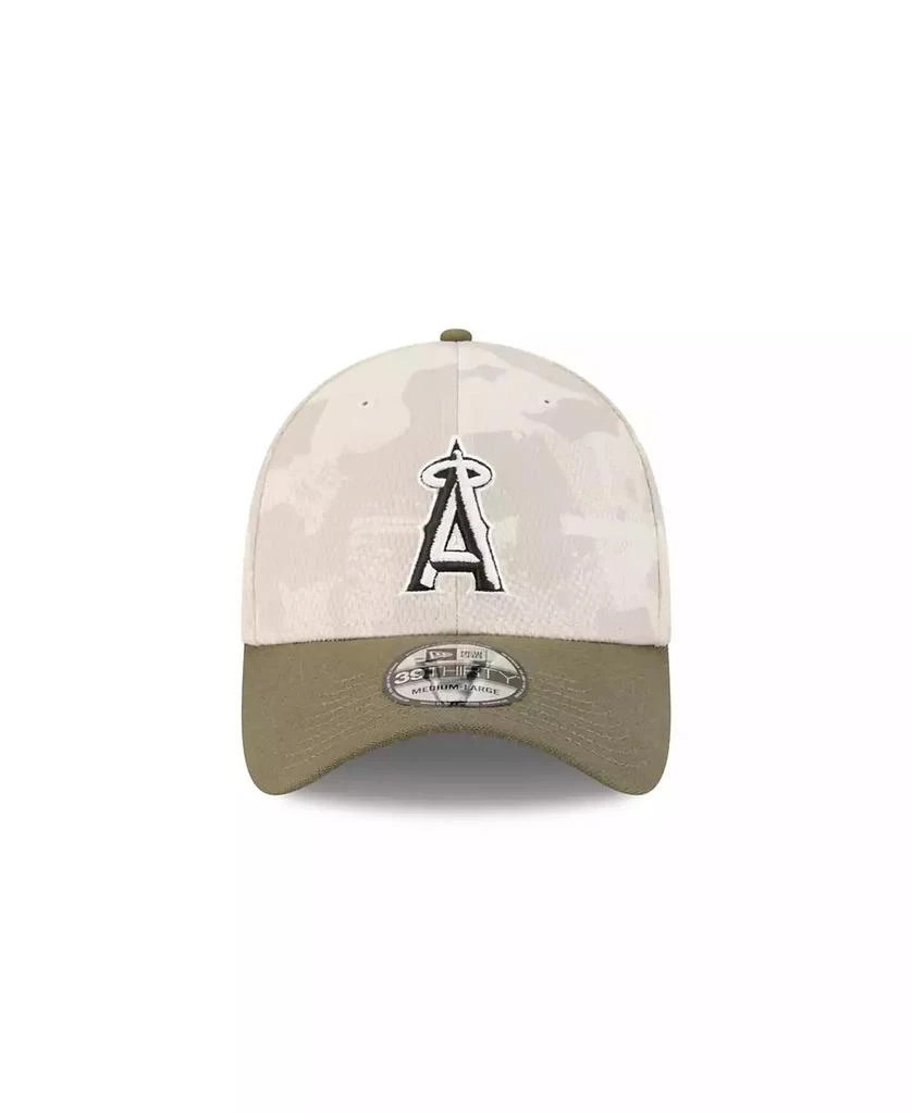 New Era Men's Light Beige/Olive Los Angeles Angels 2025 Armed Forces Day 39THIRTY Flex Hat 3