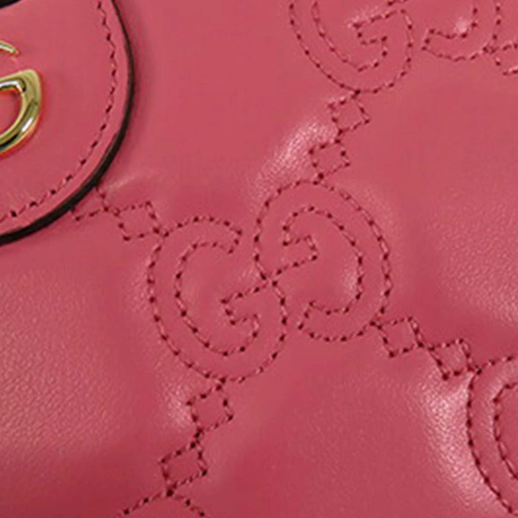 Gucci Gucci Pink Leather GG Marmont Satchel Bag 6