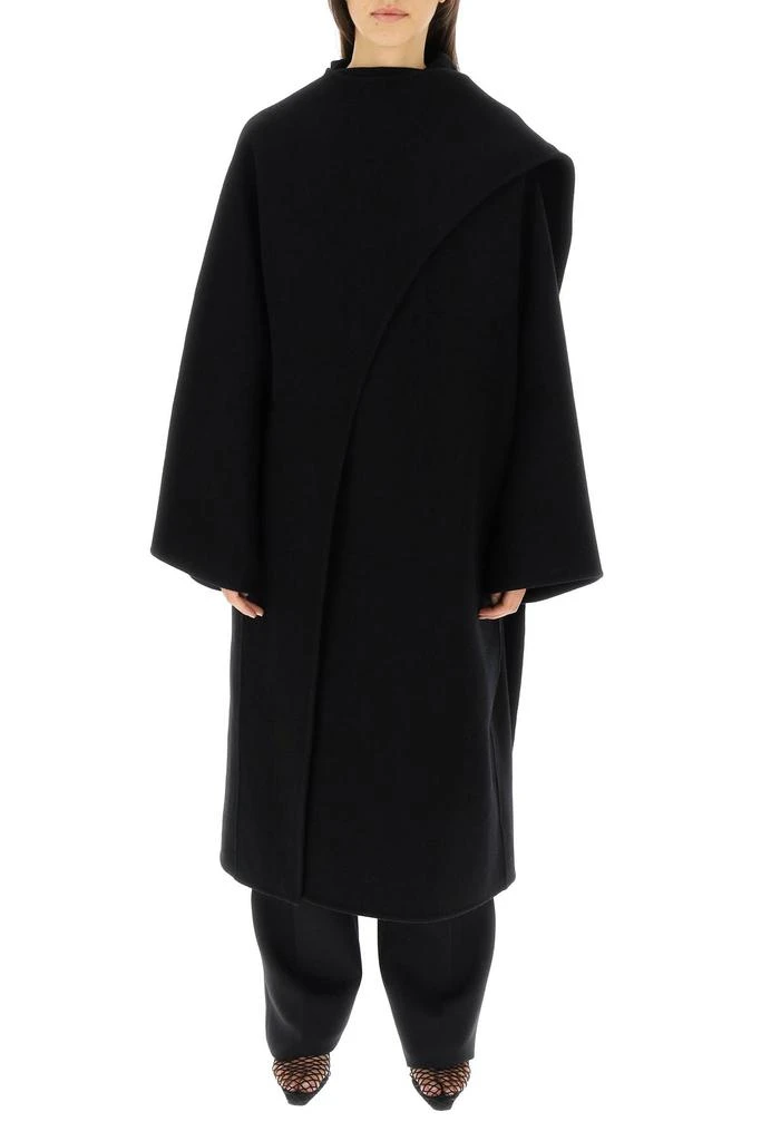 ALAIA virgin wool scarf coat 2