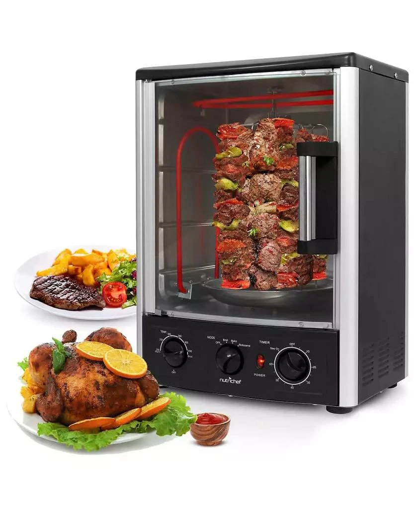 NutriChef Multi-Function Vertical Oven - Countertop Rotisserie Oven with Bake 
Roast Cooking