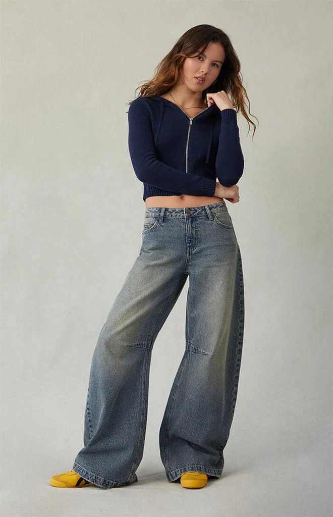 PacSun Remi Baggy Barrel Jeans Dart Dark Indigo 1