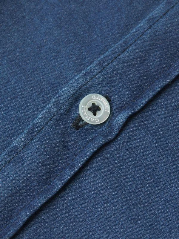 Canali Chambray Cotton & Linen Shirt 4