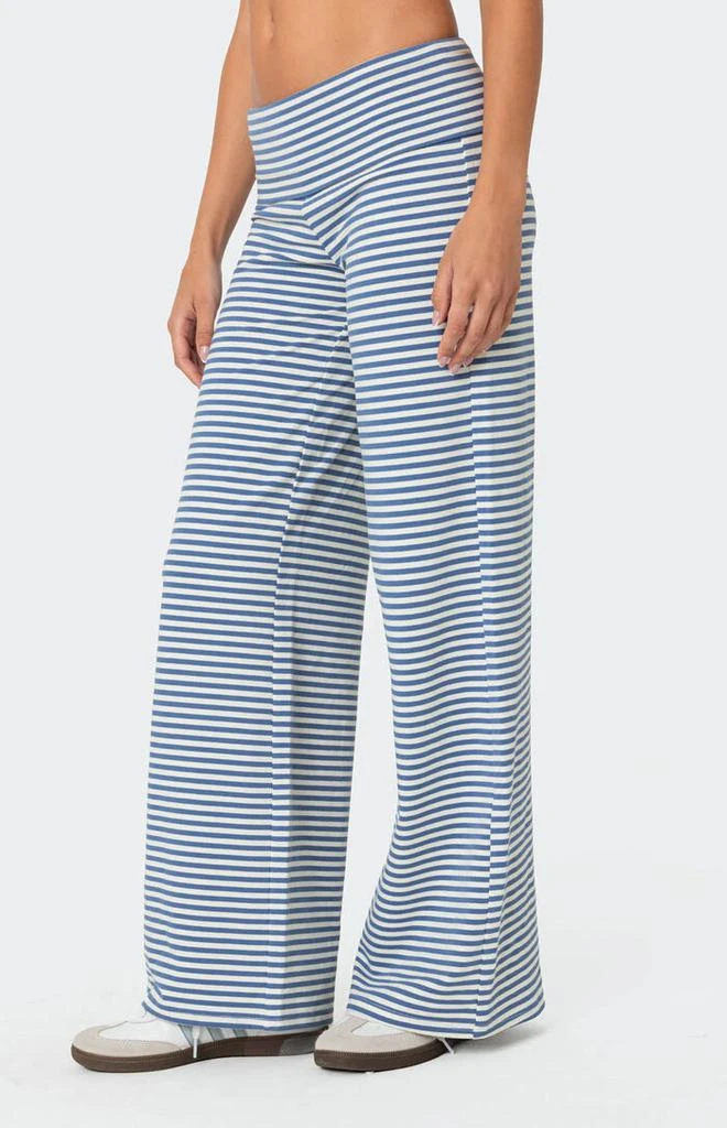 Edikted Lilah Striped Fold Over Pants 3