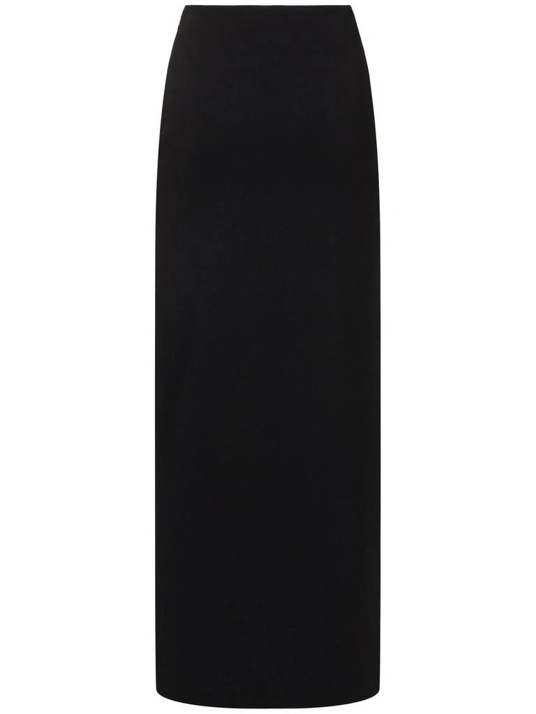 Max Mara Alce Stretch Viscose Crepe Long Skirt 3