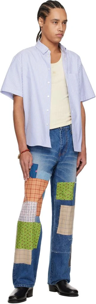 vowels Blue Baggy Jeans 4
