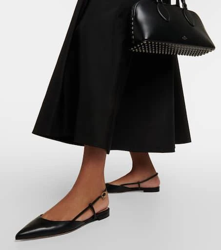 Gianvito Rossi Ascent 05 leather slingback flats 4