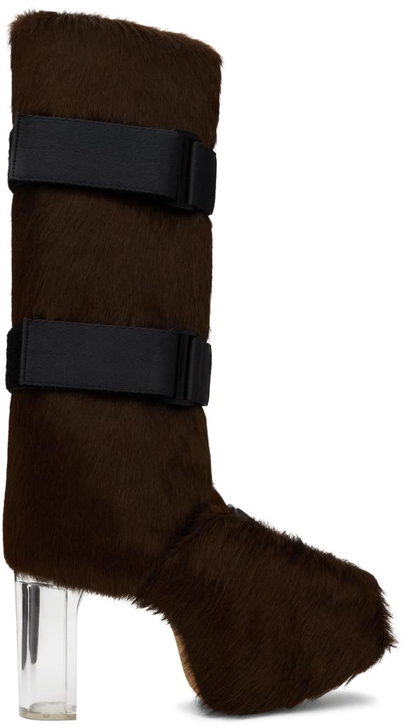 Shop Brown Splint Platform Boots on Sale at BeyondStyle – Get 80