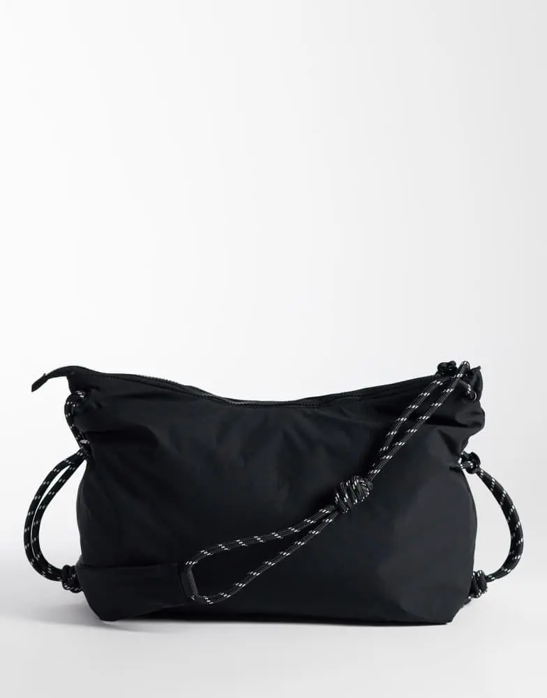ASOS ASOS DESIGN nylon slouch sling crossbody bag in black