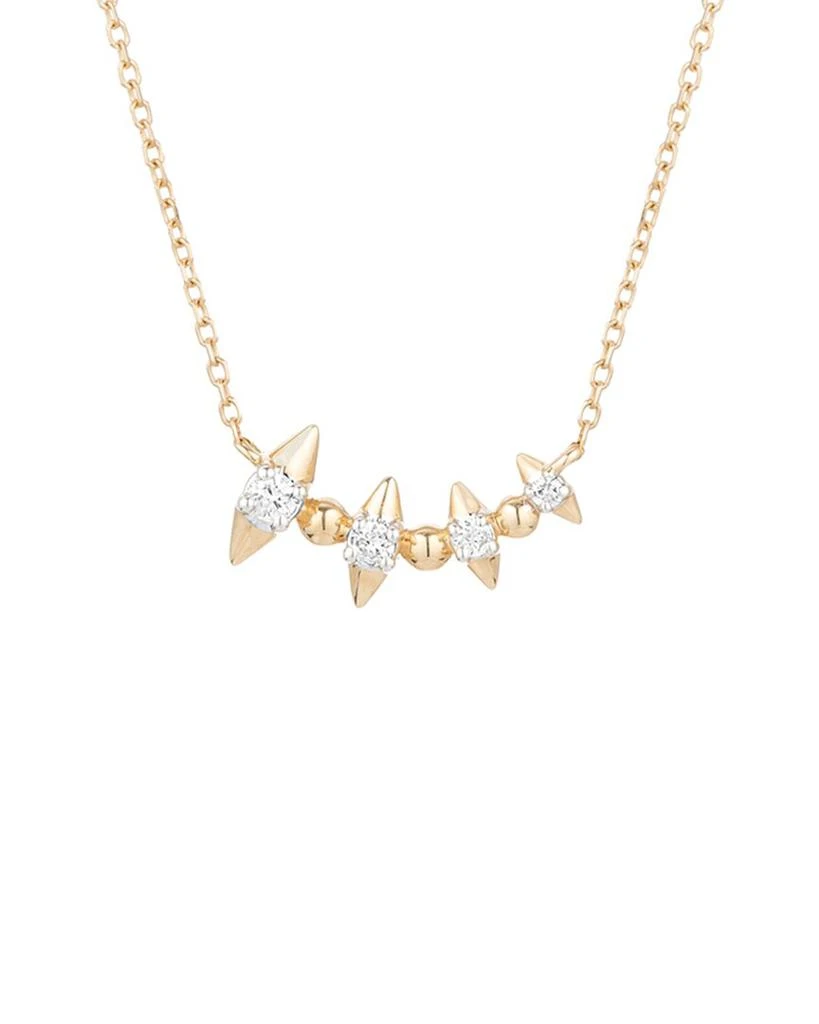 Adina Reyter 14K 0.10 ct. tw. Diamond London Spike Curve Necklace 1