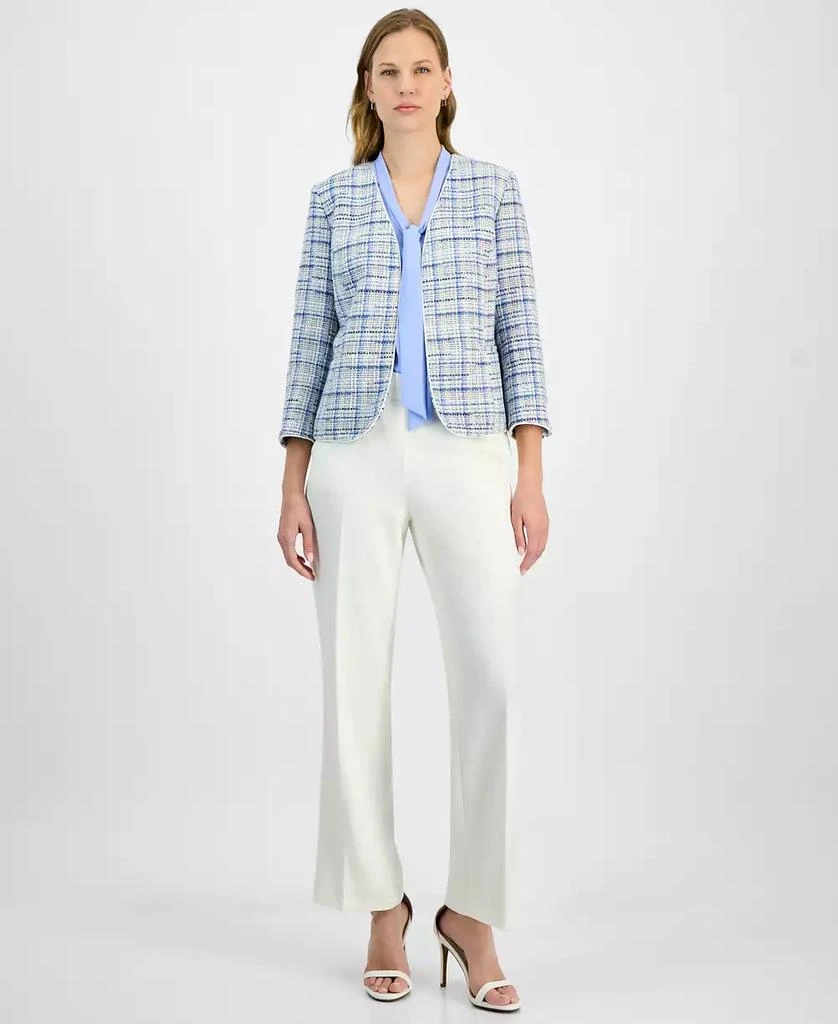 Kasper Women's Tweed 3/4-Sleeve Open-Front Blazer, Regular & Petite 2