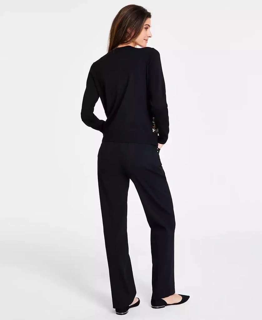 JM Collection Women
s Leopard Sequin Party Cardigan Sweater, Created for Macy
s 6