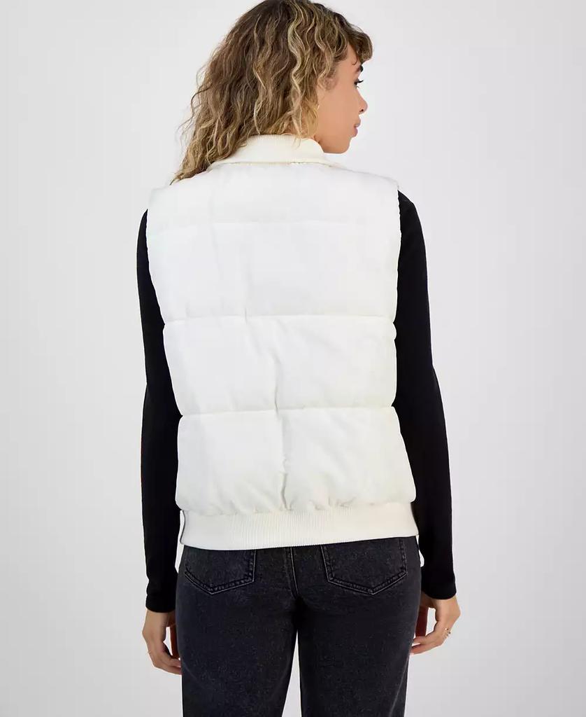 Madden Girl Women's Ribbed-Trim Puffer Vest