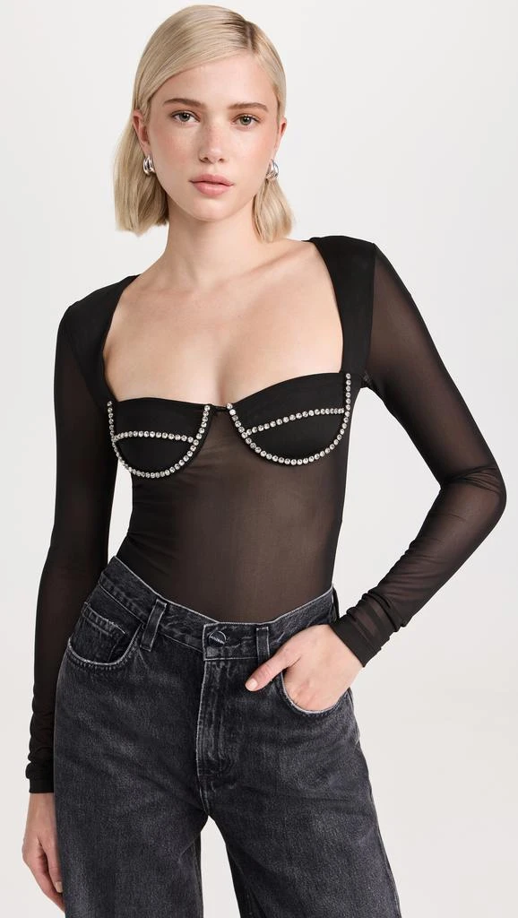 Bardot Carter Diamante Thong Bodysuit 1