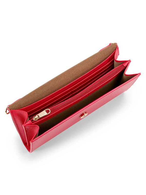 Furla Logo Leather Wallet On Chain 3