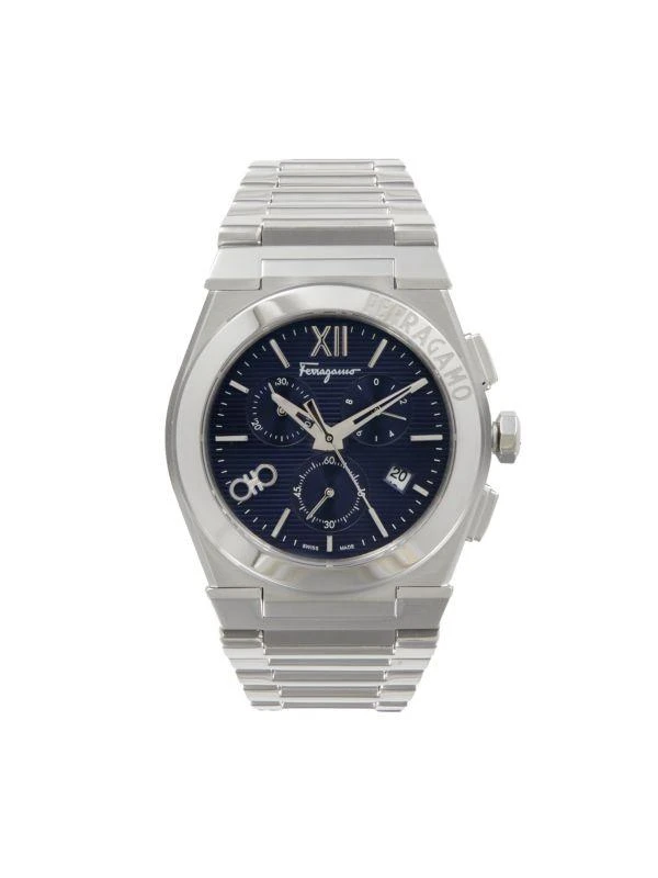 Salvatore Ferragamo Vega Chrono Gancini Stainless Steel Chronograph Watch/42MM 1