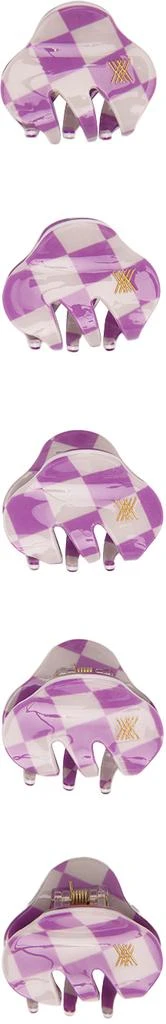 Repose AMS Five-Pack Kids Purple & White Small Hair Clips 1