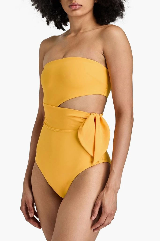 Zimmermann Knotted cutout bandeau swimsuit 2
