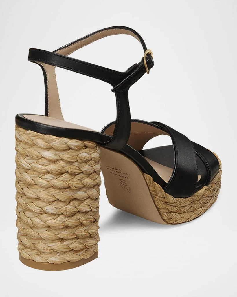 Stuart Weitzman Dayna Leather Crisscross Platform Sandals 3