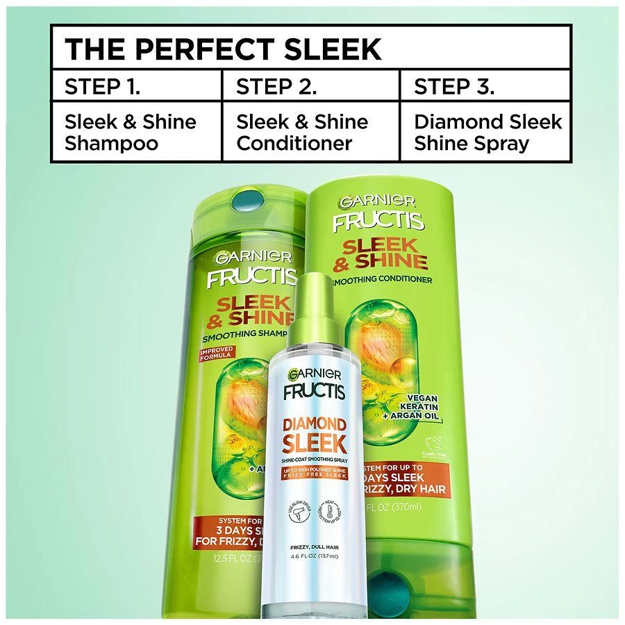 Garnier Fructis Diamond Sleek Shine-Coat Smoothing Spray for a Frizz-Free Polished Shine 6