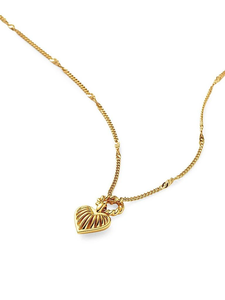 Missoma Ridge Heart 18K-Yellow-Gold Vermeil Pendant Necklace 4