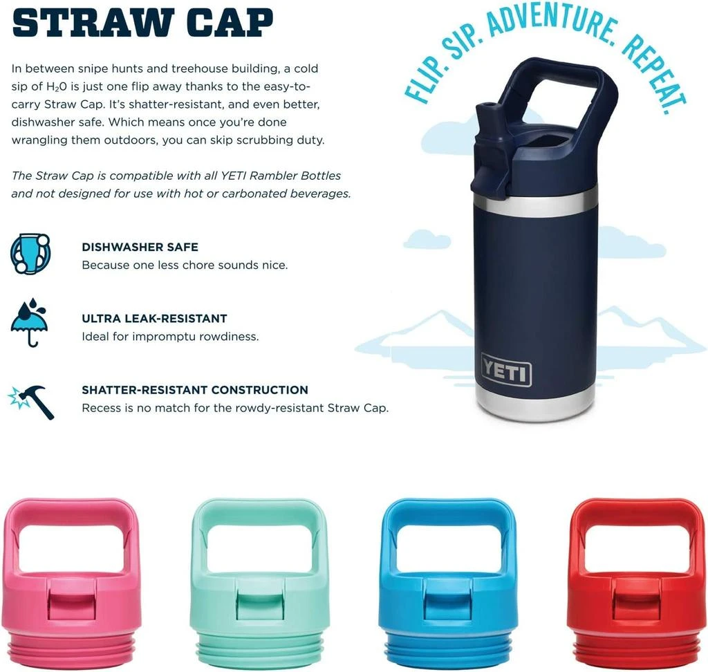 YETI YETI Rambler Jr. 12 oz Kids Bottle, with Straw Cap 5