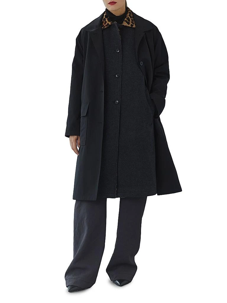 Jane Post Leopard Double-Layer Wool Coat 3