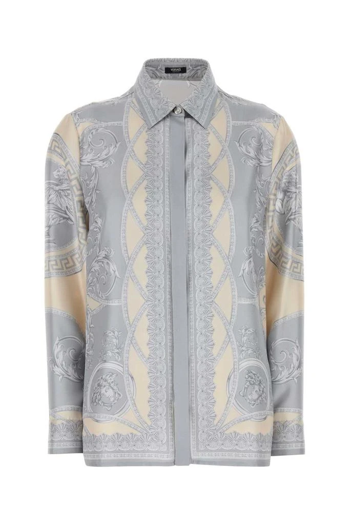 Versace Versace Barocco Printed Long-Sleeved Shirt from Cettire