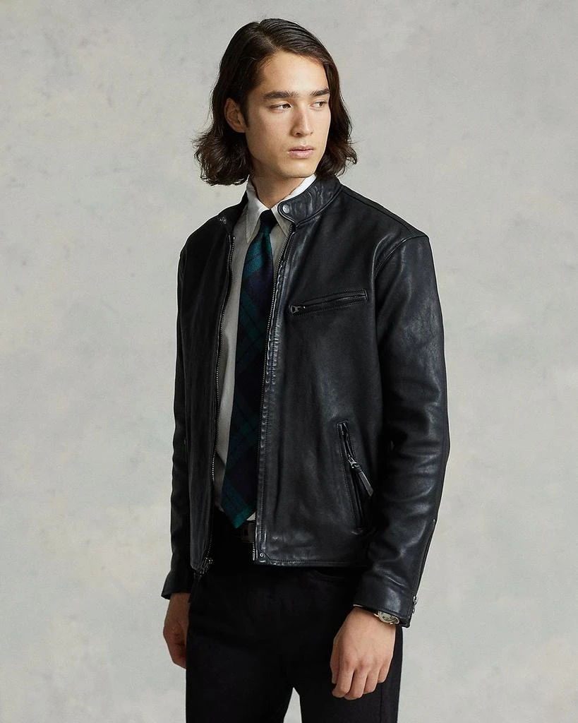 Ralph Lauren Lambskin Leather Café Racer Jacket 1