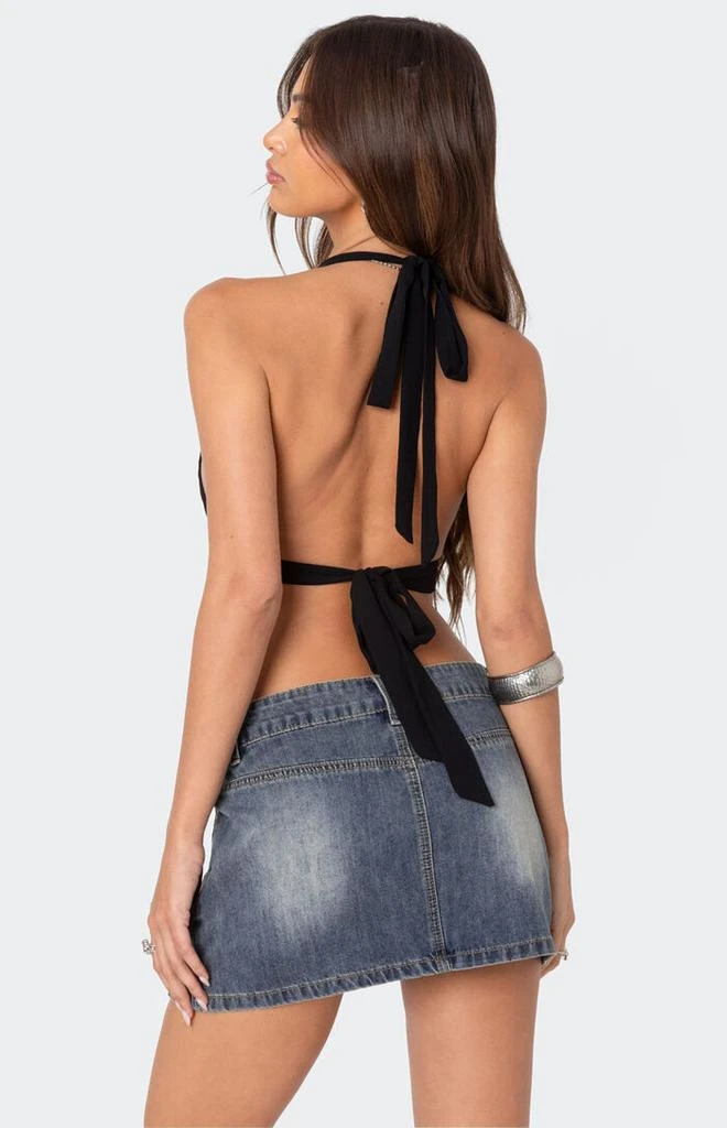 Edikted Ethereal Sheer Chiffon Halter Top 4