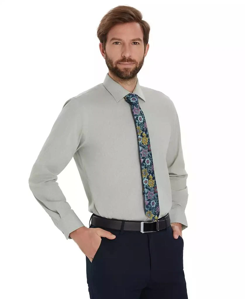 Bar III Slim Fit Men's Vine Print Dress Shirt, Created for Macy's - Light Blue - Size XL